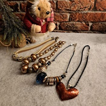 Lot de colliers vintage multicolore