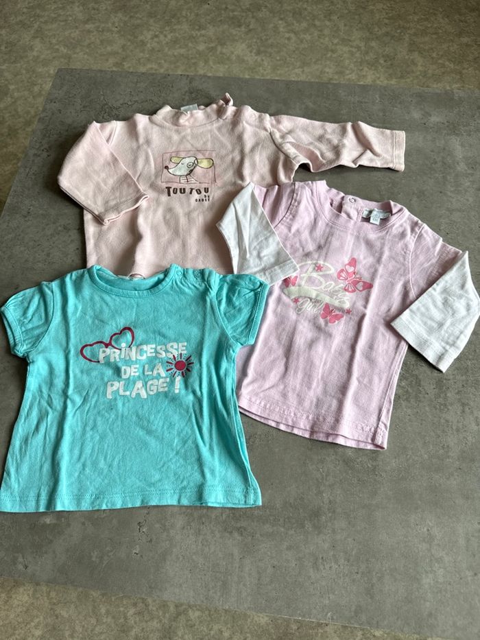 Lots tee shirt 6 mois