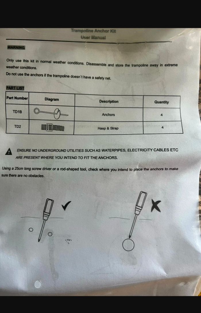 Kit d'ancrage pour trampoline neuf - photo numéro 4