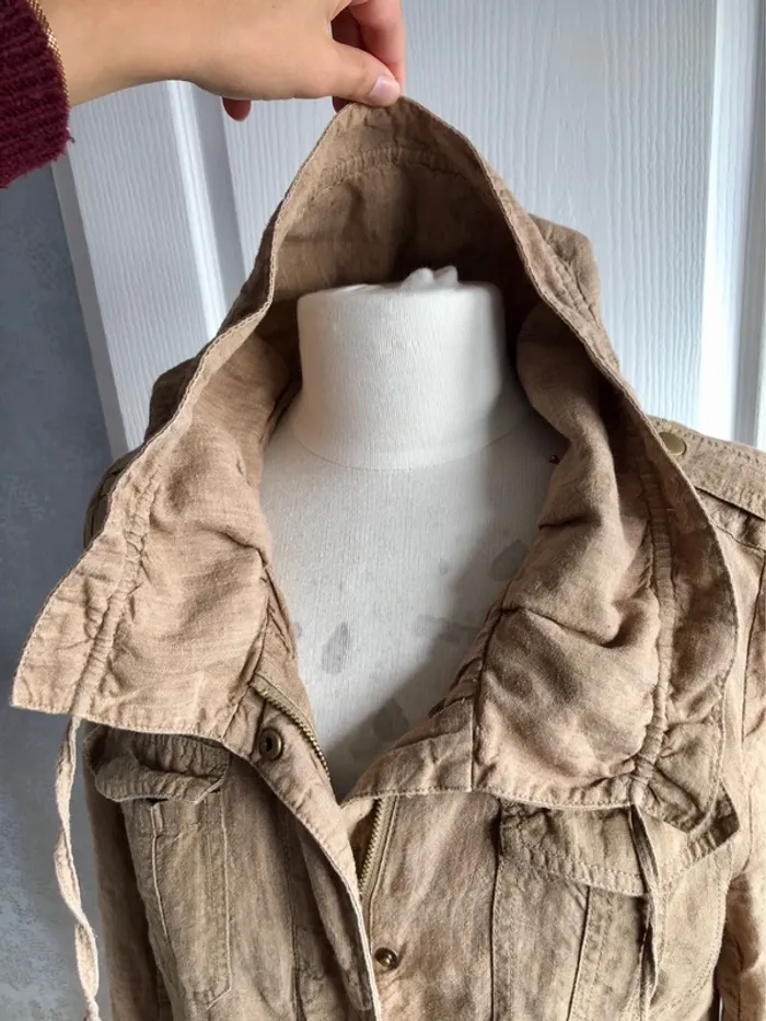 Veste en lin beige - photo numéro 2