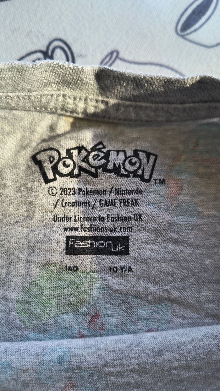 🐱 Superbe Tshirt gris Pokémon (10 ans) 🐱 - photo numéro 5