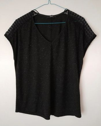 Haut dentelle et paillette taille m