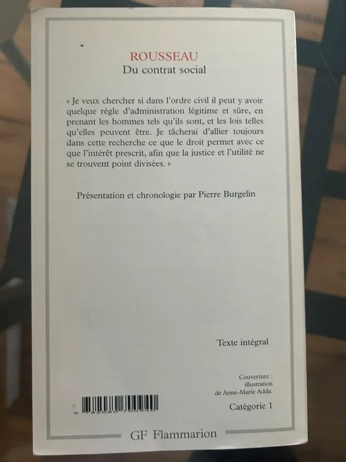 Du contrat social de Rousseau - photo numéro 2