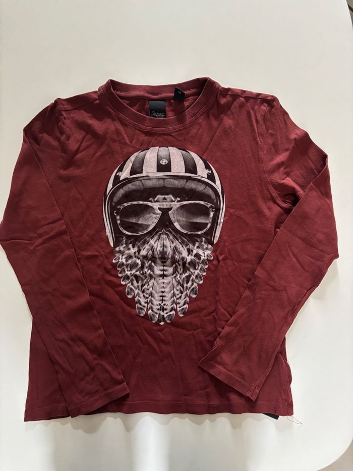 TEE shirt manches longues marron 10ans japan rags