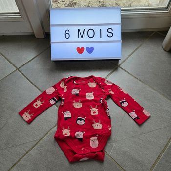Body manche longue Noël 6 mois