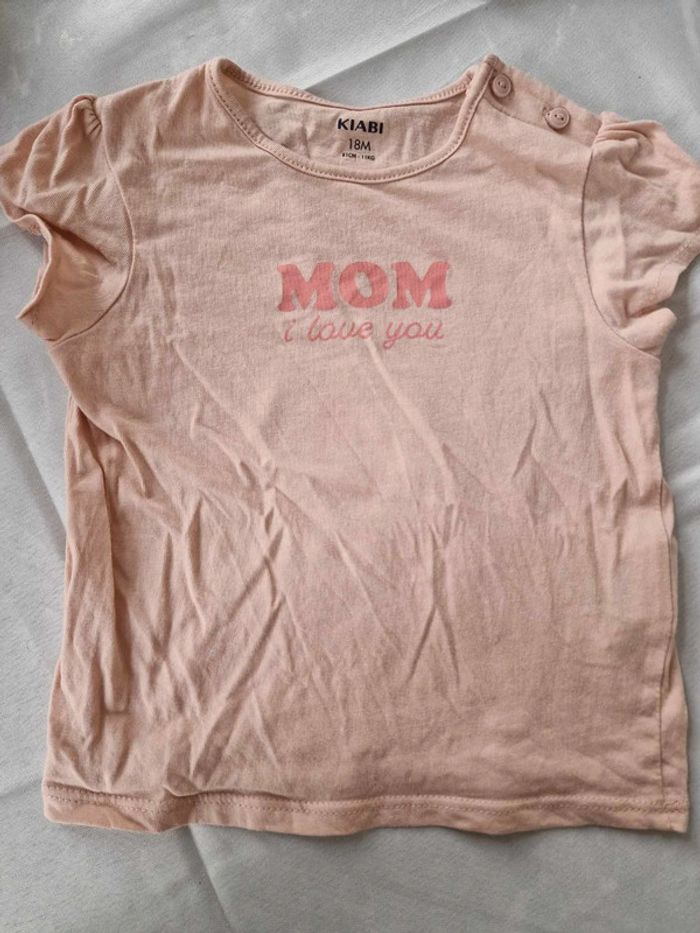 T-shirt mom I Love You taille 18 mois 81cm