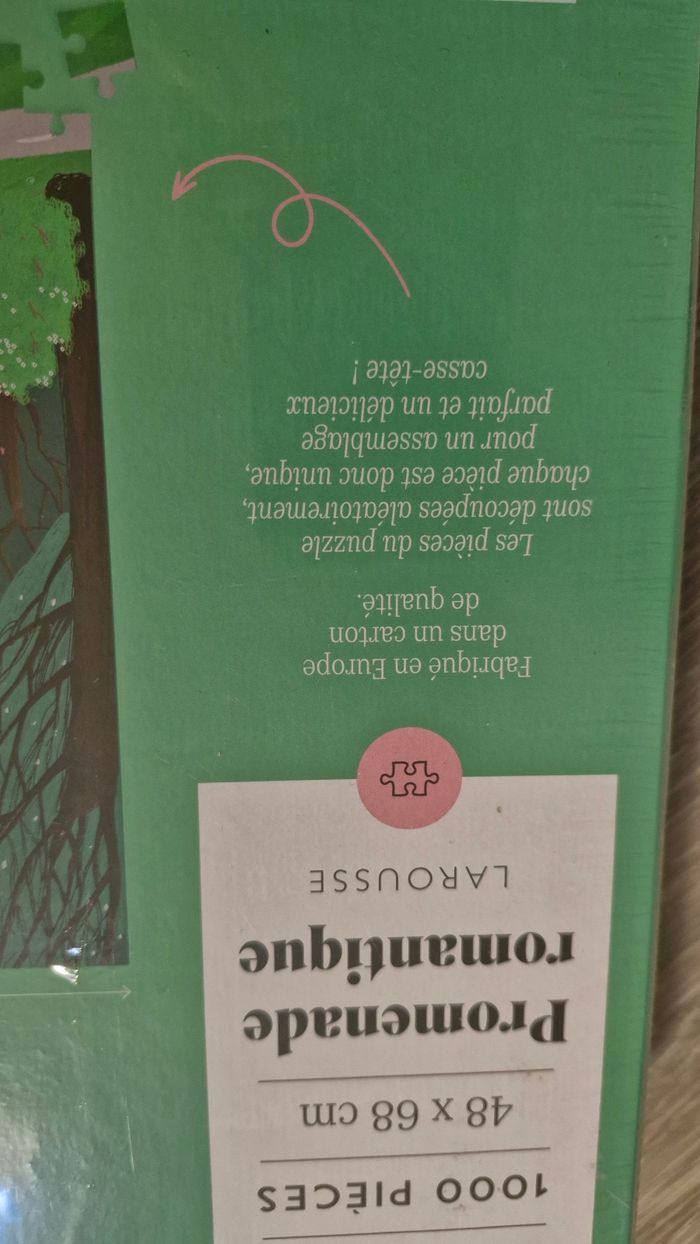 Puzzle 1000 pièces, promenade romantique Larousse - photo numéro 3