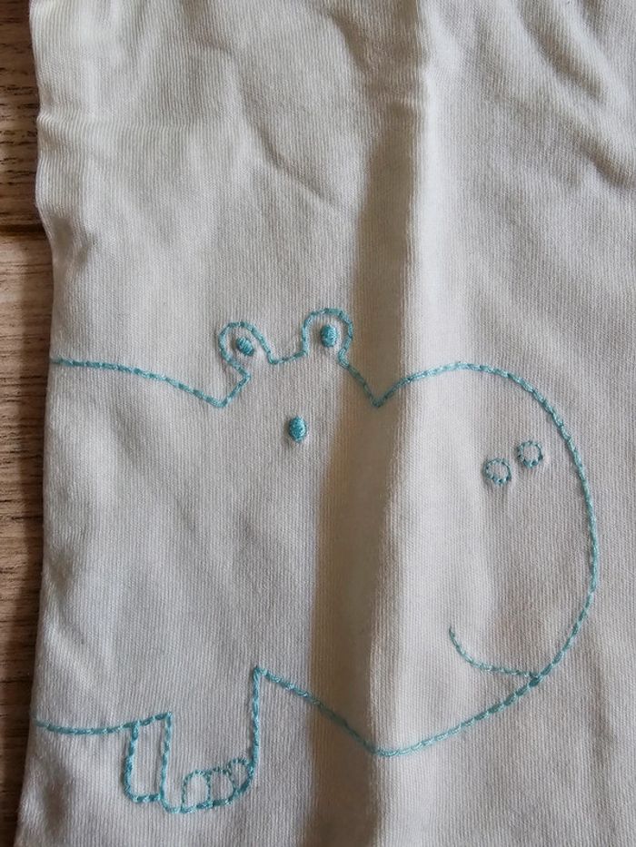 Ensemble t-shirt manches courtes et pantalon léger été Natalys et Petit Bateau 12 mois 74cm - photo numéro 3