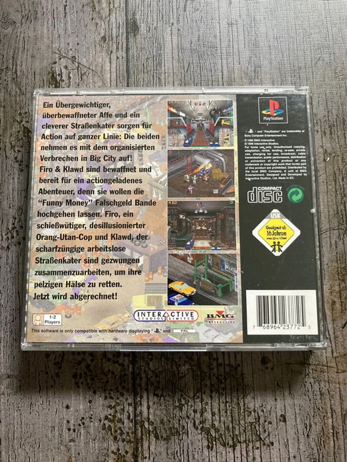 Firo & Klawd Jeu PS1 complet Allemand Sony - photo numéro 3