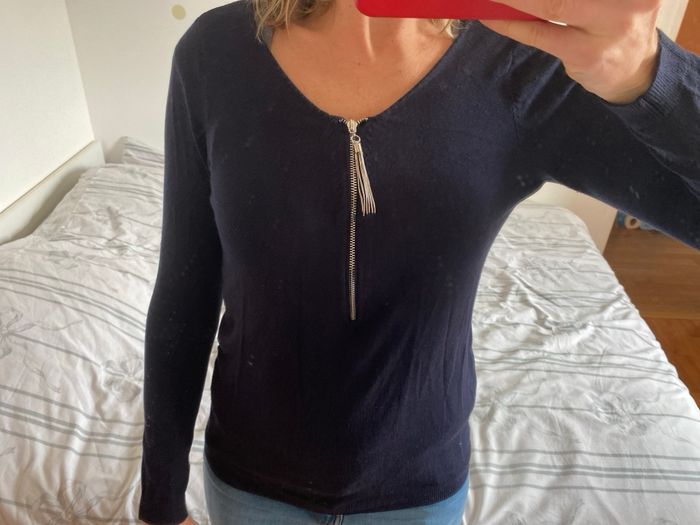 Pull bleu marine - photo numéro 4