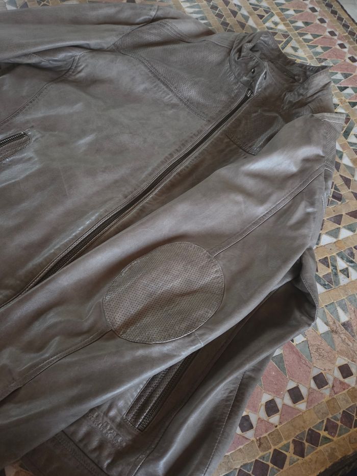 Veste en cuir mise au Green xxl homme - photo numéro 4