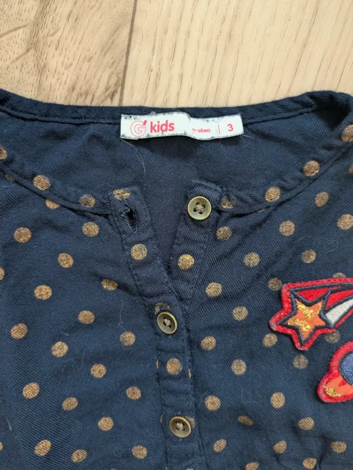 Blouse tunique marine Gemo 3 ans - photo numéro 3