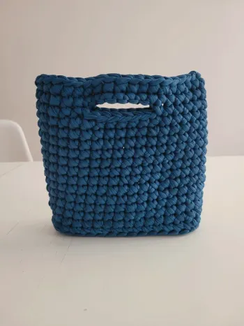 Petit Sac à main crocheté en coton recyclé