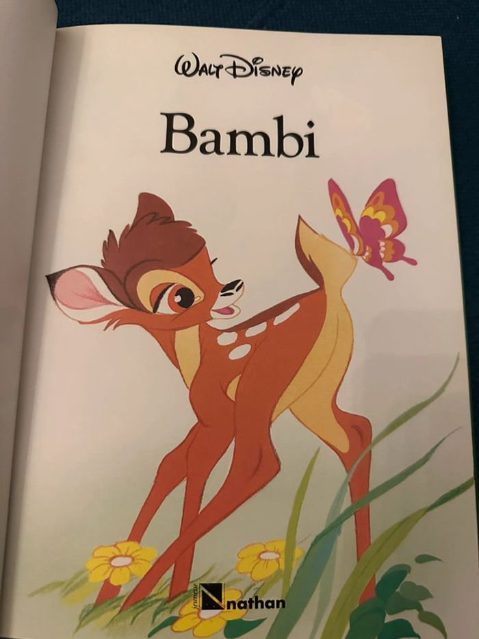 Livre ancien album Le monde merveilleux de Bambi Walt Disney Nathan - photo numéro 4