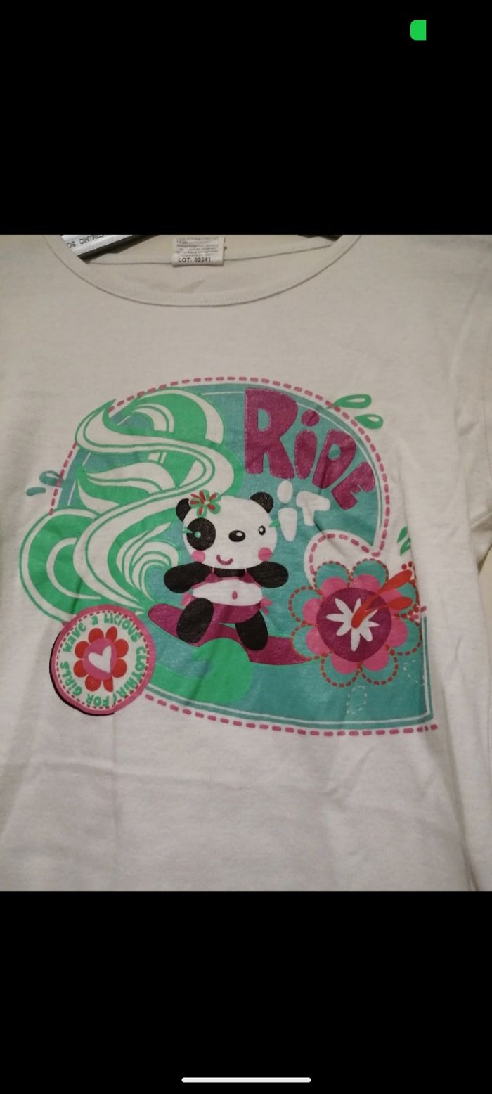 Tee shirt Jaar-ev-ani blanc imprimé. Taille 8 ans - photo numéro 2