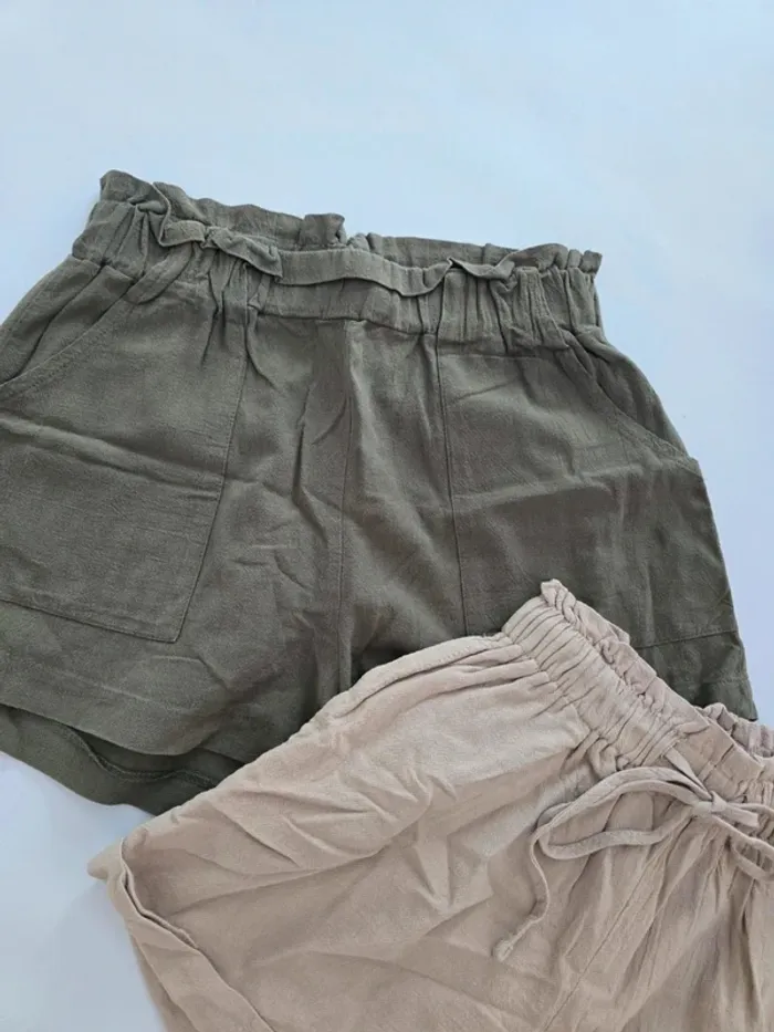 Lot de 2 shorts léger taille haute - photo numéro 3
