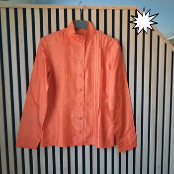 Chemise orange satin Vintage T 36