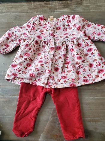 Ensemble robe et leggings 3 mois Du Pareil au même