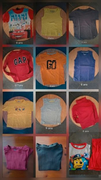 Lot de t-shirts 6ans