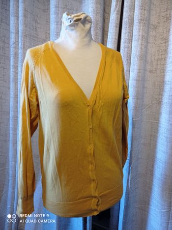 gilet moutarde de Yessica taille 38 réf 179 V4