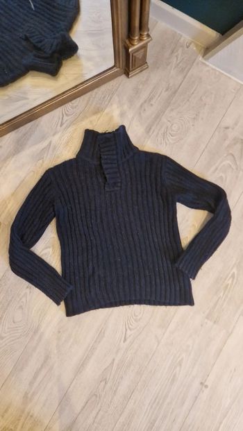 Pull en maille bien chaud indien bleu marine Tape à l'œil 🏔12 ans