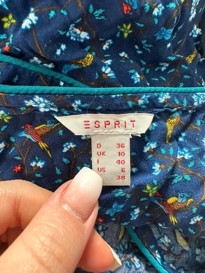 Blouse à fleurs et perroquets Esprit T38 M - photo numéro 7