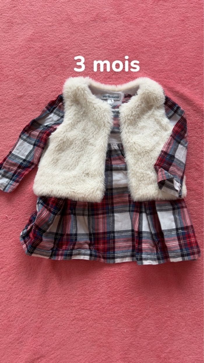 Robe Vichy + gilet