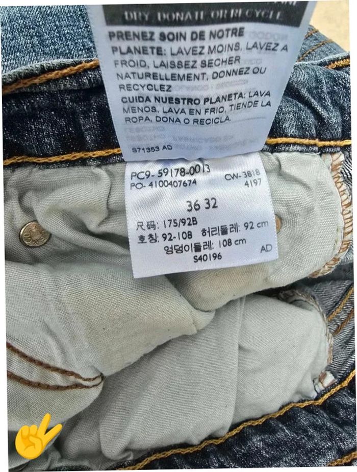 Jeans Levi's Signature W36 FR46 L32 coupe droite bleu Homme Men pan363b - photo numéro 8