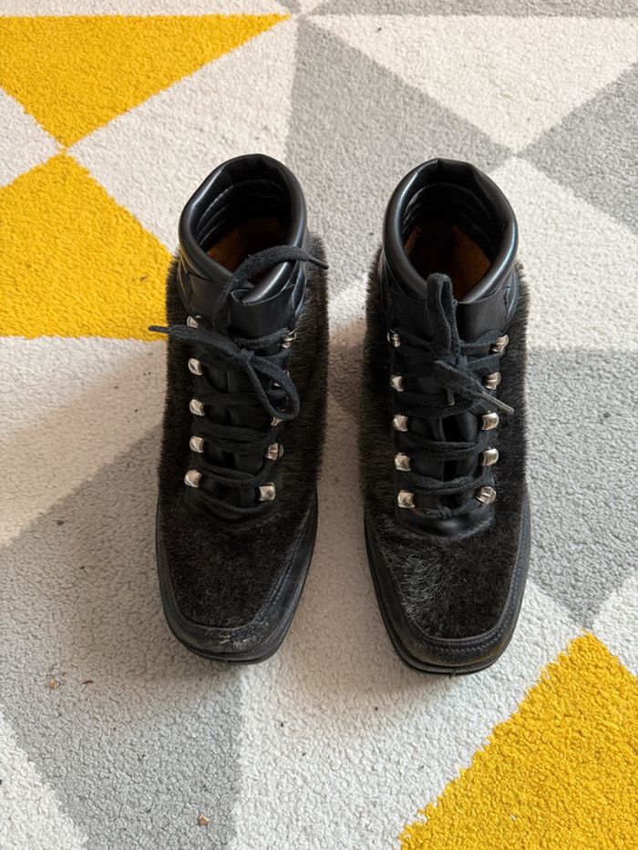 Bottes de neige en cuir vintage Taille 40 - photo numéro 2