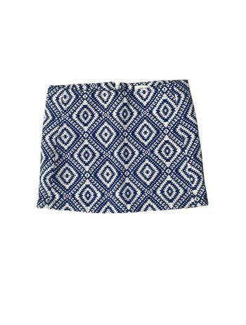 Mini-jupe en jacquards blanc et bleu Sézane taille 36