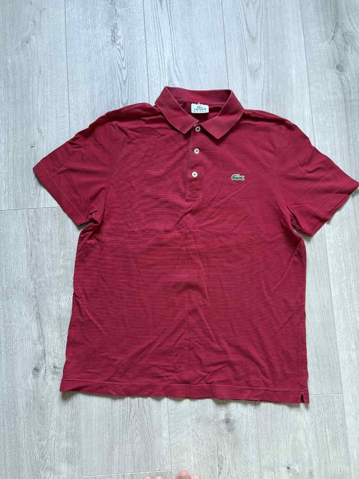 Polo manche courte rouge Lacoste L - photo numéro 2