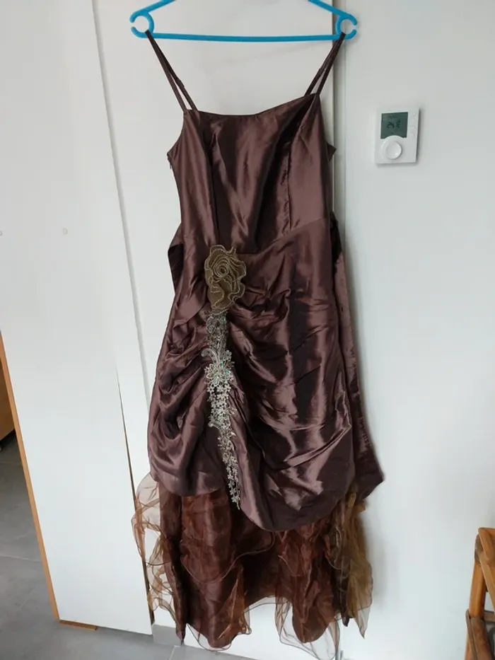 Robe de soirée marron