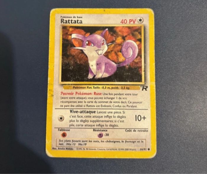 Carte Pokémon Wizards Rattata 66/82 Rocket