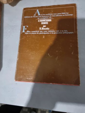 Expression écrite  de R  dascotte de 1968