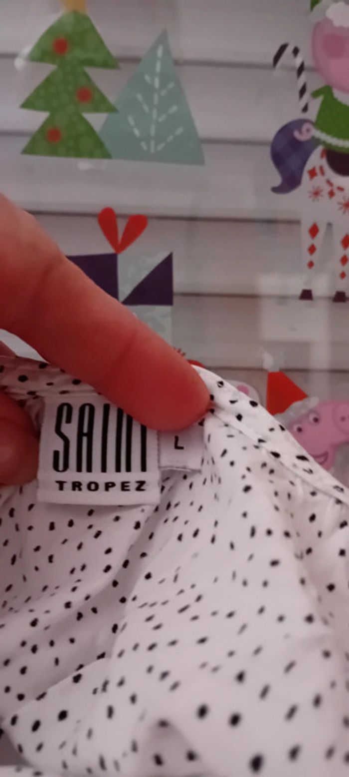 Joli Tee-shirt imprimé pois taille L - photo numéro 4