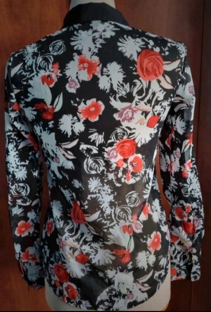 Chemise à motif rose rouge taille XS - photo numéro 5