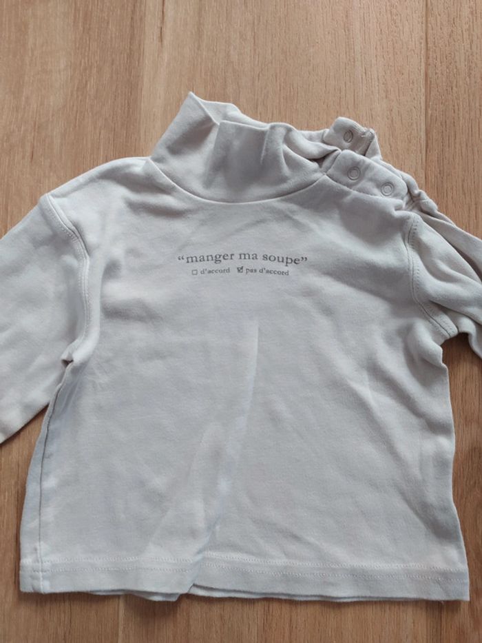 Pull col roulé Grain de blé 18 mois Manger ma soupe - photo numéro 3
