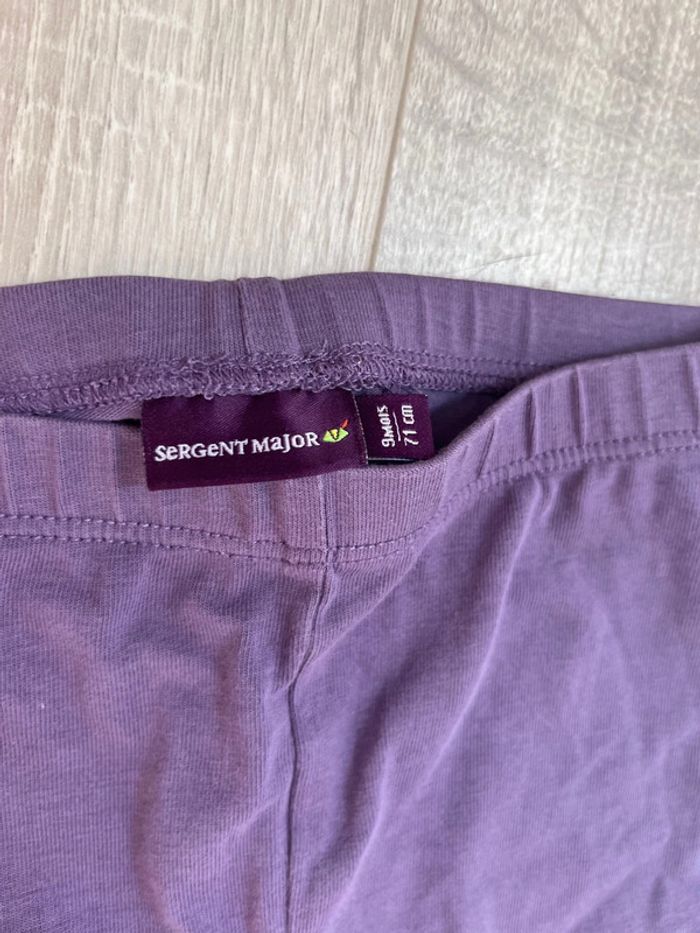 Lots 2 legging rose et violet 9 et 12 mois - photo numéro 4