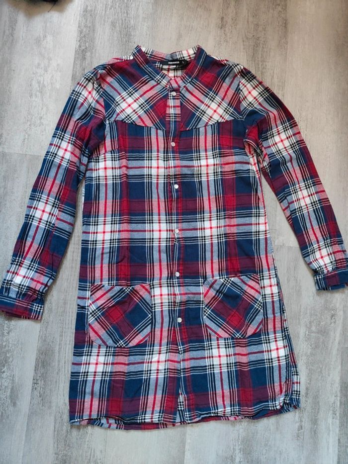 Robe chemise à carreaux