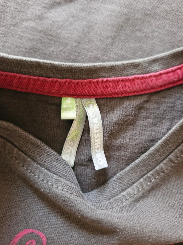 T-shirt manches longues enfant garçon 4 ans Orchestra Coton - photo numéro 3