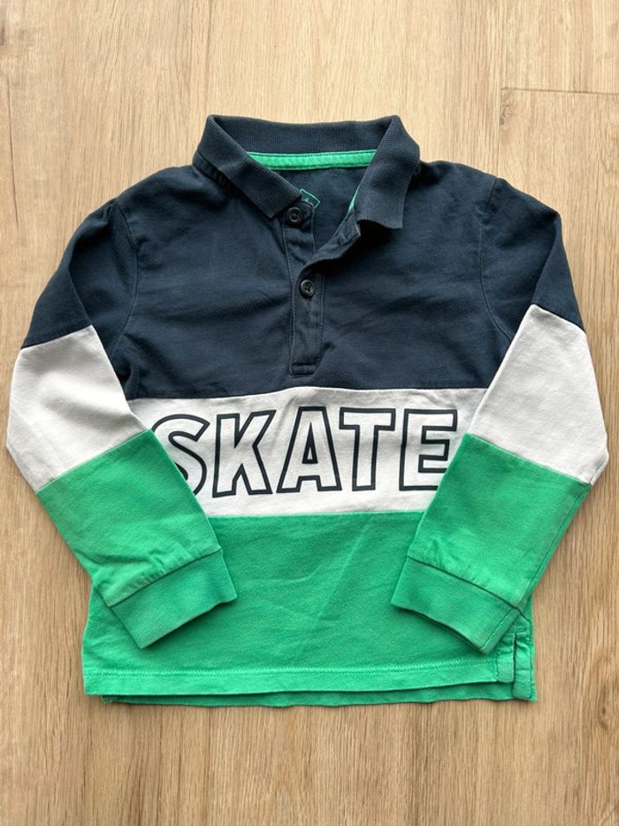 Polo manches longues garçon Tex 2/3 ans