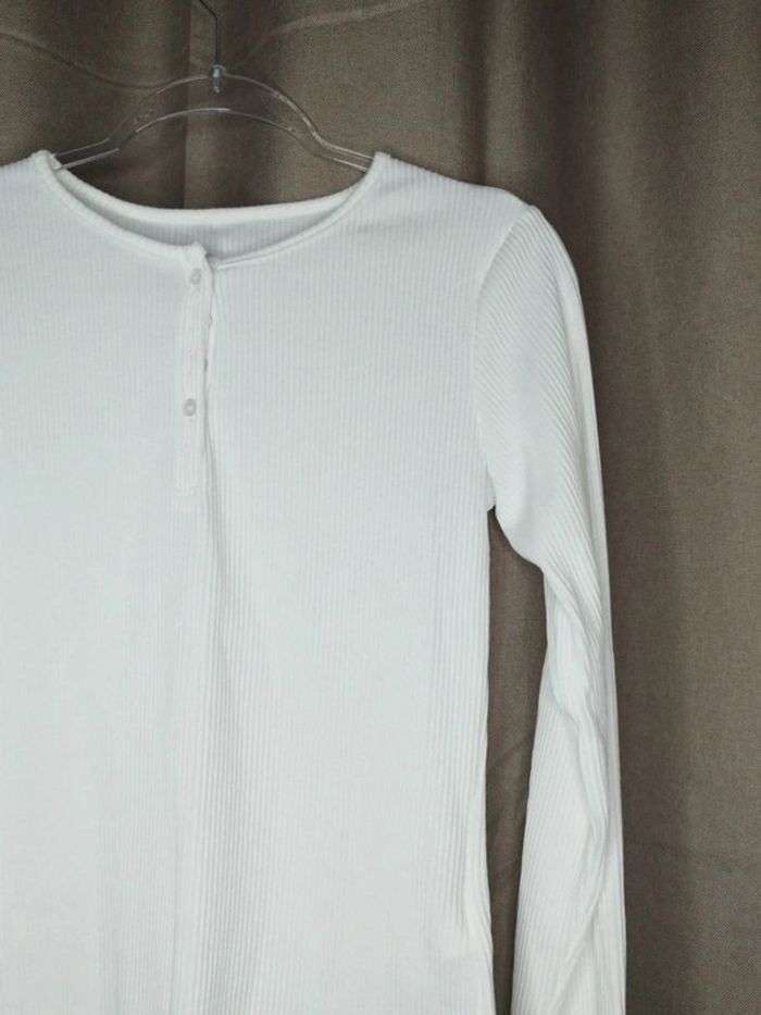 DAZY T-shirt à manches longues à col rond et demi-zip femme - photo numéro 2