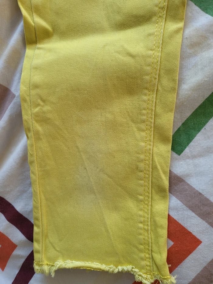Pantalon 3/4 jaune 9 ans Skinny - photo numéro 7
