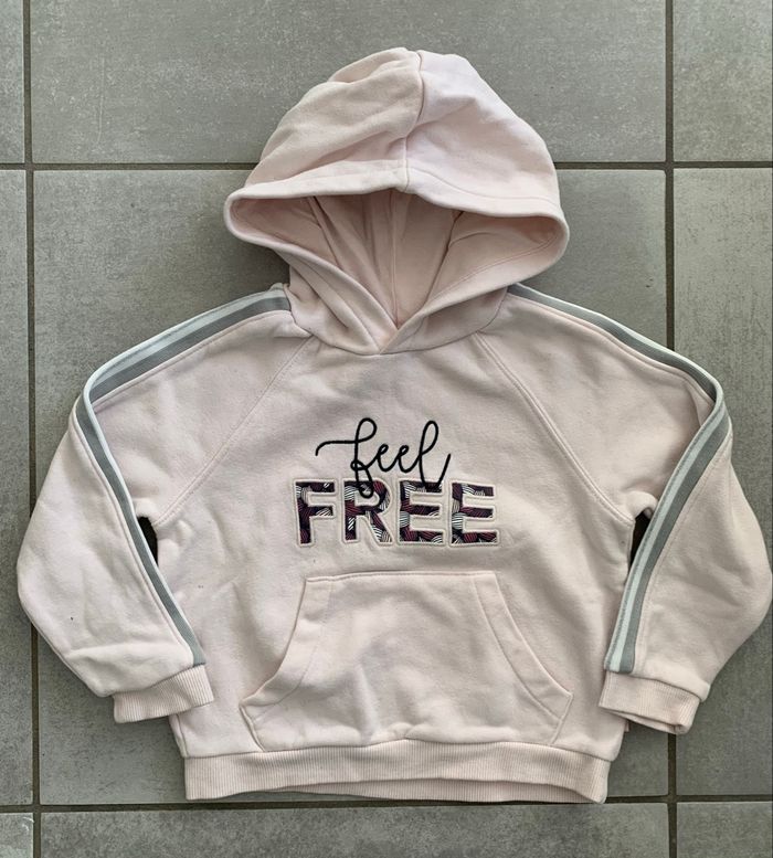 Sweat rose à capuche Okaidi 3 ans