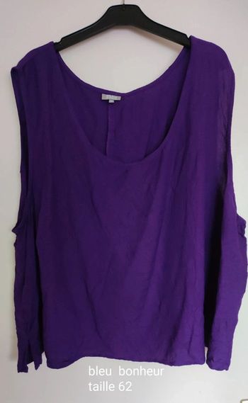 Débardeur court neuf bleu bonheur 10XL