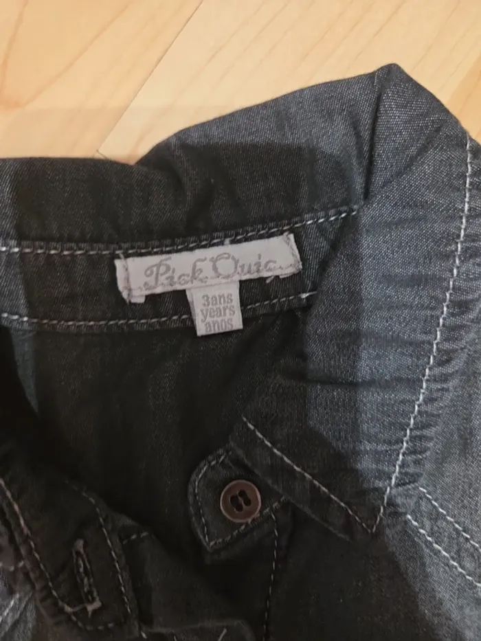 Robe jean grise pick ouic taille 3ans - photo numéro 2
