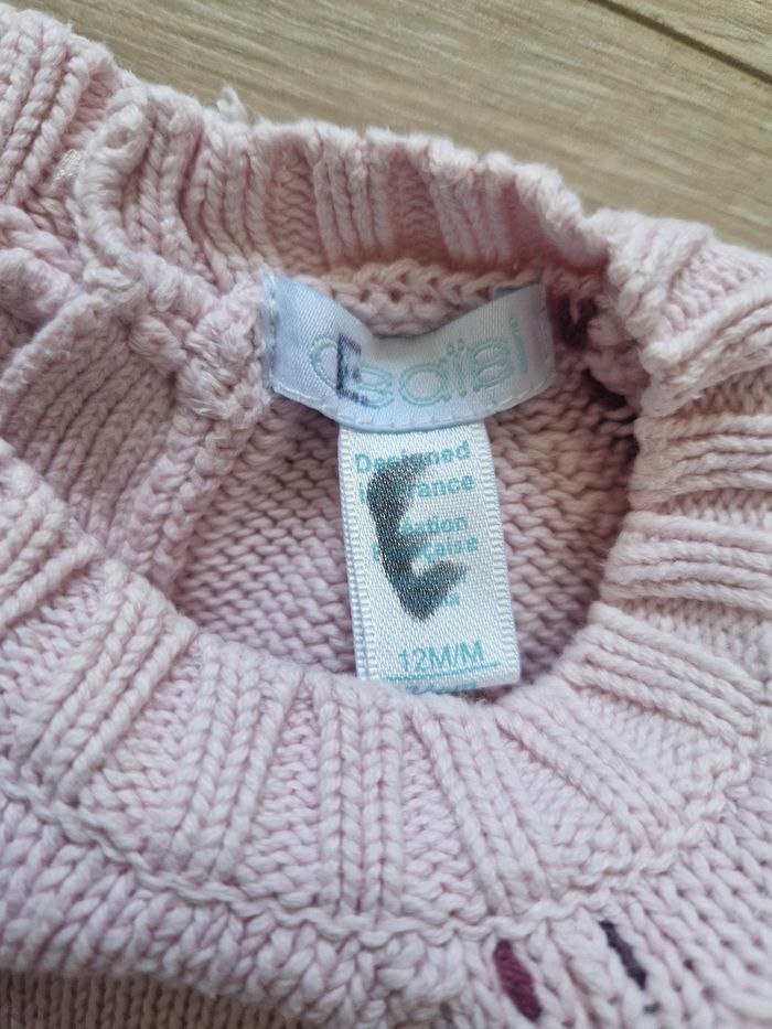 Pull manches courtes bébé fille Obaibi 12 mois - photo numéro 5