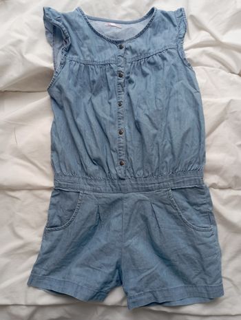 Combi short en jean à pressions 10 ans Du Pareil au Même 4€
