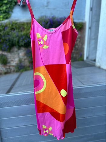 Robe fluide coloré rose vintage