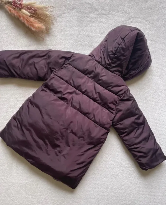 Manteau à capuche couleur prune 36 mois - Jacadi - photo numéro 6